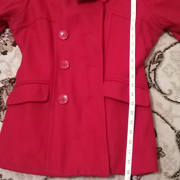 Beautiful Red Peacoat - Picture 10 of 11